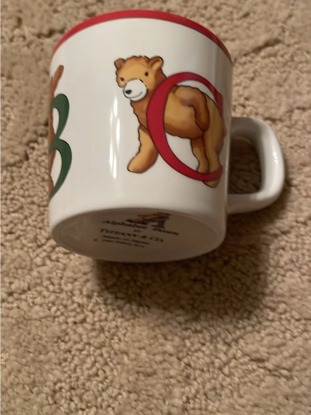 ❤️Tiffany & Co Vintage Children's Bear Alphabet Dinnerware Set - White/Red❤️
